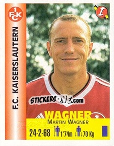 Cromo Martin Wagner - Euro Super Clubs 1999 - Panini