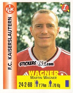 Sticker Martin Wagner - Euro Super Clubs 1999 n. 169 - Panini