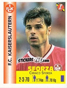 Cromo Ciriaco Sforza - Euro Super Clubs 1999 - Panini