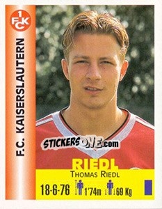 Sticker Thomas Riedl - Euro Super Clubs 1999 - Panini