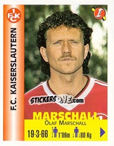 Sticker Olaf Marschall - Euro Super Clubs 1999 n. 173 - Panini