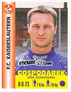 Cromo Uwe Gospodarek - Euro Super Clubs 1999 - Panini