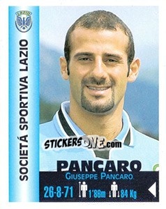 Sticker Giuseppe Pancaro - Euro Super Clubs 1999 - Panini