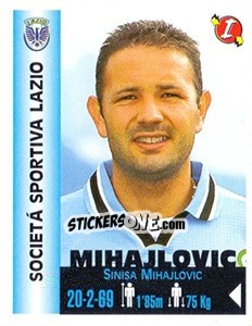 Cromo Sinisa Mihajlovic - Euro Super Clubs 1999 - Panini