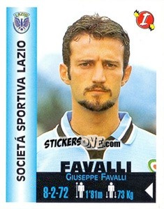 Sticker Giuseppe Favalli - Euro Super Clubs 1999 n. 182 - Panini