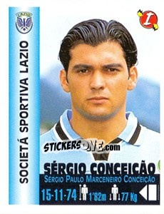 Cromo Sérgio Paulo Marceneiro Conceição - Euro Super Clubs 1999 - Panini