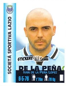 Sticker Ivan de la Peña Lopez - Euro Super Clubs 1999 n. 185 - Panini