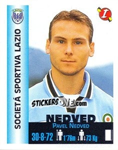 Sticker Pavel Nedved - Euro Super Clubs 1999 n. 186 - Panini