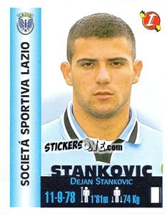 Sticker Dejan Stankovic - Euro Super Clubs 1999 n. 187 - Panini