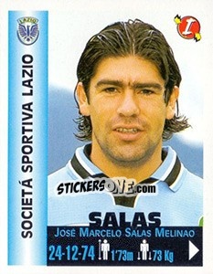 Sticker José Marcelo Salas Melinao - Euro Super Clubs 1999 n. 189 - Panini