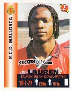 Figurina Lauren Bisan Etama-Mayer - Euro Super Clubs 1999 - Panini