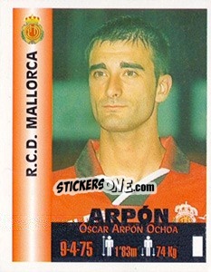 Figurina Óscar Arpón Ochoa - Euro Super Clubs 1999 - Panini