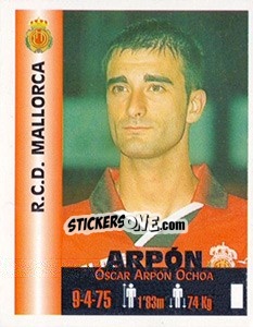 Sticker Óscar Arpón Ochoa - Euro Super Clubs 1999 n. 201 - Panini