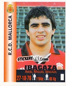 Cromo Ariel Miguel Ibagaza - Euro Super Clubs 1999 - Panini