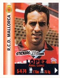 Cromo Ariel López - Euro Super Clubs 1999 - Panini
