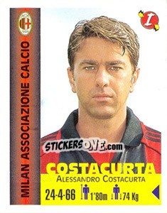 Sticker Alessandro Costacurta - Euro Super Clubs 1999 n. 210 - Panini