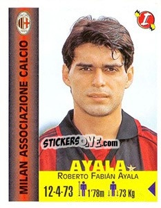 Sticker Roberto Fabián Ayala - Euro Super Clubs 1999 n. 211 - Panini