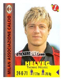 Sticker Thomas Helveg - Euro Super Clubs 1999 n. 215 - Panini