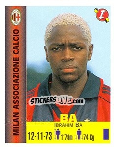 Sticker Ibrahim Ba - Euro Super Clubs 1999 - Panini