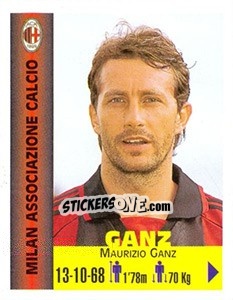 Sticker Maurizio Ganz - Euro Super Clubs 1999 n. 222 - Panini