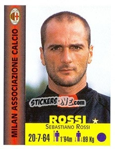 Figurina Sebastiano Rossi - Euro Super Clubs 1999 - Panini