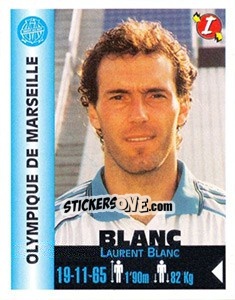 Cromo Laurent Blanc - Euro Super Clubs 1999 - Panini