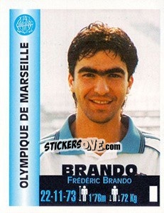 Cromo Frédéric Brando - Euro Super Clubs 1999 - Panini