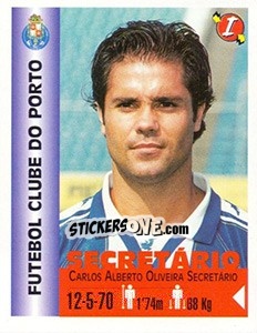Cromo Carlos Alberto Oliveira Secretário - Euro Super Clubs 1999 - Panini