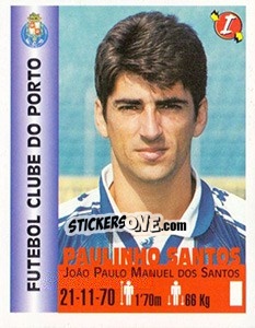 Cromo João Paulo Manuel dos Santos - Euro Super Clubs 1999 - Panini