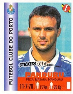 Sticker Nica Basara Panduru - Euro Super Clubs 1999 - Panini