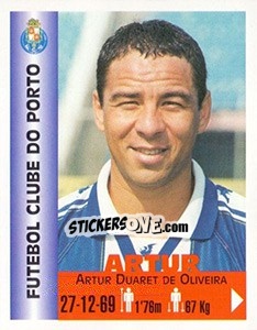 Sticker Artur Duaret de Oliveira - Euro Super Clubs 1999 n. 255 - Panini