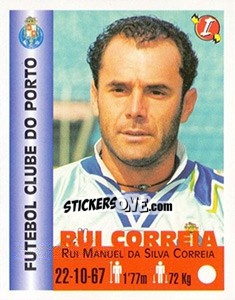 Sticker Rui Manuel da Silva Correia - Euro Super Clubs 1999 n. 256 - Panini