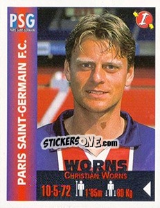 Sticker Christian Worns - Euro Super Clubs 1999 - Panini