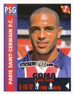 Sticker Alain Goma - Euro Super Clubs 1999 - Panini