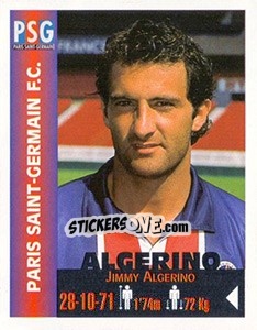 Figurina Jimmy Algerino - Euro Super Clubs 1999 - Panini