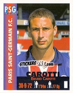 Sticker Bruno Carotti - Euro Super Clubs 1999 - Panini