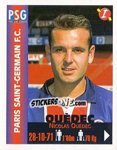 Sticker Nicolas Ouèdec - Euro Super Clubs 1999 n. 270 - Panini