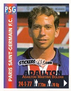 Figurina Adailton Martins Bolzan - Euro Super Clubs 1999 - Panini