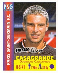 Figurina Dominique Casagrande - Euro Super Clubs 1999 - Panini