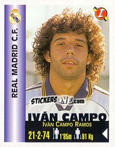 Sticker Iván Campo Ramos - Euro Super Clubs 1999 - Panini