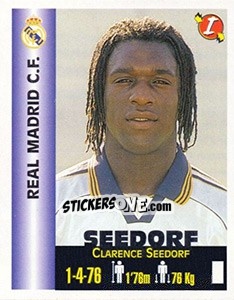 Sticker Clarence Seedorf - Euro Super Clubs 1999 n. 297 - Panini