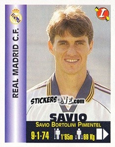 Sticker Savio Bortolini Pimentel - Euro Super Clubs 1999 - Panini