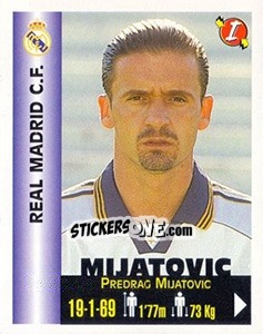 Sticker Predrag Mijatovic - Euro Super Clubs 1999 - Panini