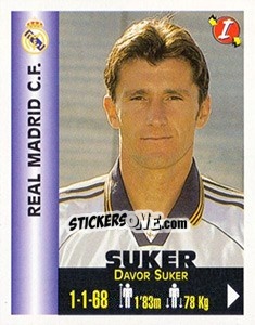 Sticker Davor Suker - Euro Super Clubs 1999 - Panini