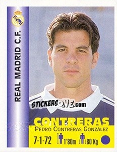 Figurina Pedro Contreras González - Euro Super Clubs 1999 - Panini