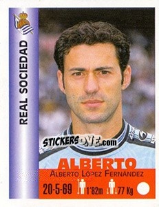 Figurina Alberto López Fernández - Euro Super Clubs 1999 - Panini