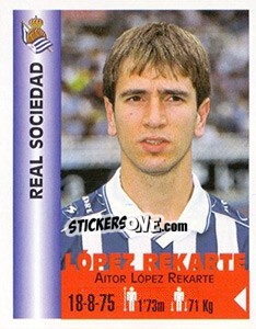 Sticker Aitor López Rekarte - Euro Super Clubs 1999 - Panini
