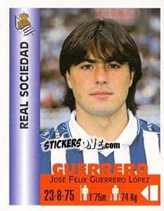 Figurina José Félix Guerrero López - Euro Super Clubs 1999 - Panini