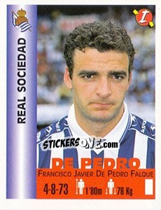 Figurina Francisco Javier De Pedro Falque - Euro Super Clubs 1999 - Panini