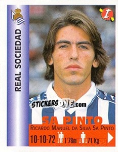 Figurina Ricardo Manuel da Silva Sa Pinto - Euro Super Clubs 1999 - Panini